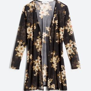 Devonian Mesh Open Front Woven Cardigan